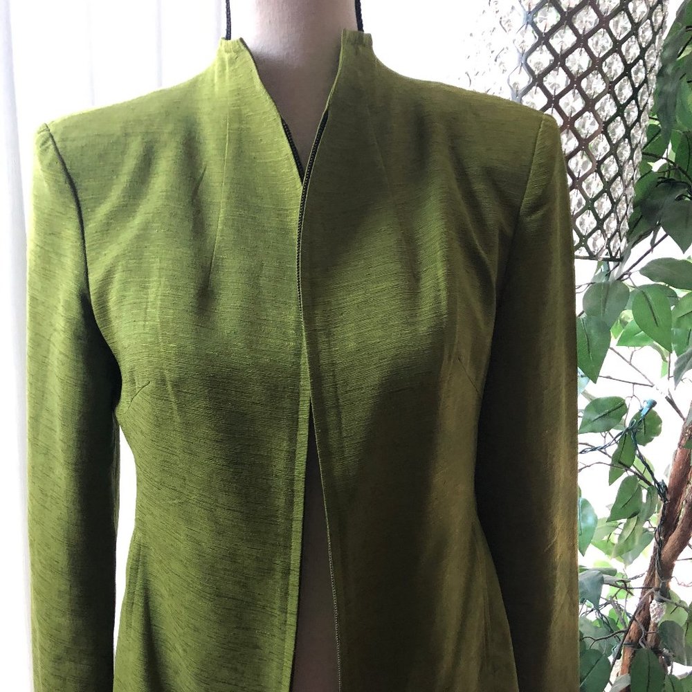 mac & jac 100% Silk Green Blazer